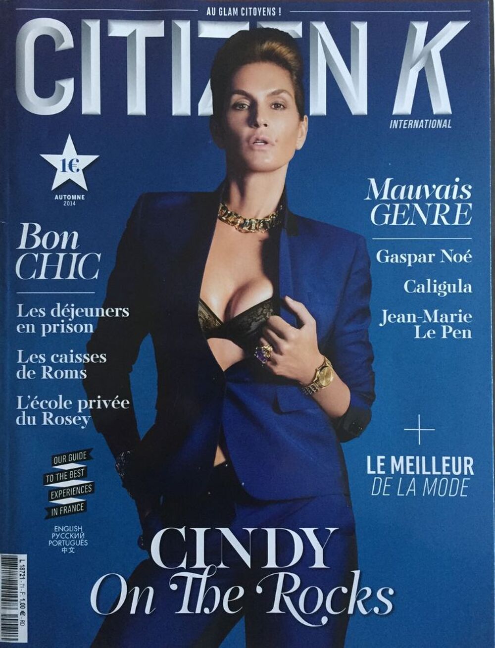 CITIZEN K N&deg;72 NEUF Grand Format 2014 CINDY CRAWFORD Livres et BD