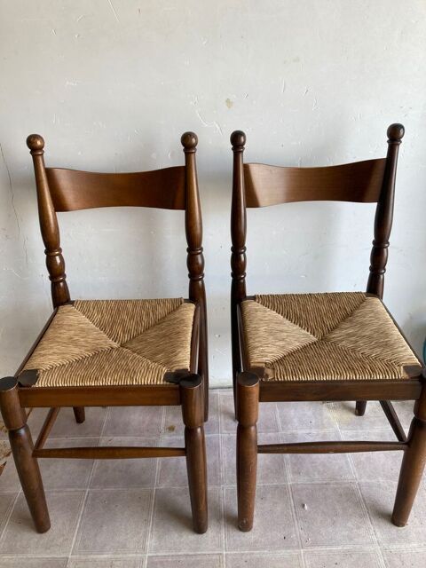 2 chaises en bois assises en paille à venir chercher à Niort 20 Niort (79)