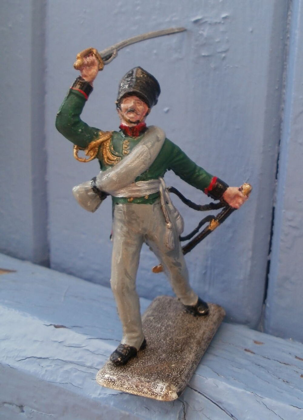 Figurine, Soldat, Officier CHASSEUR PRUSSE 1815 