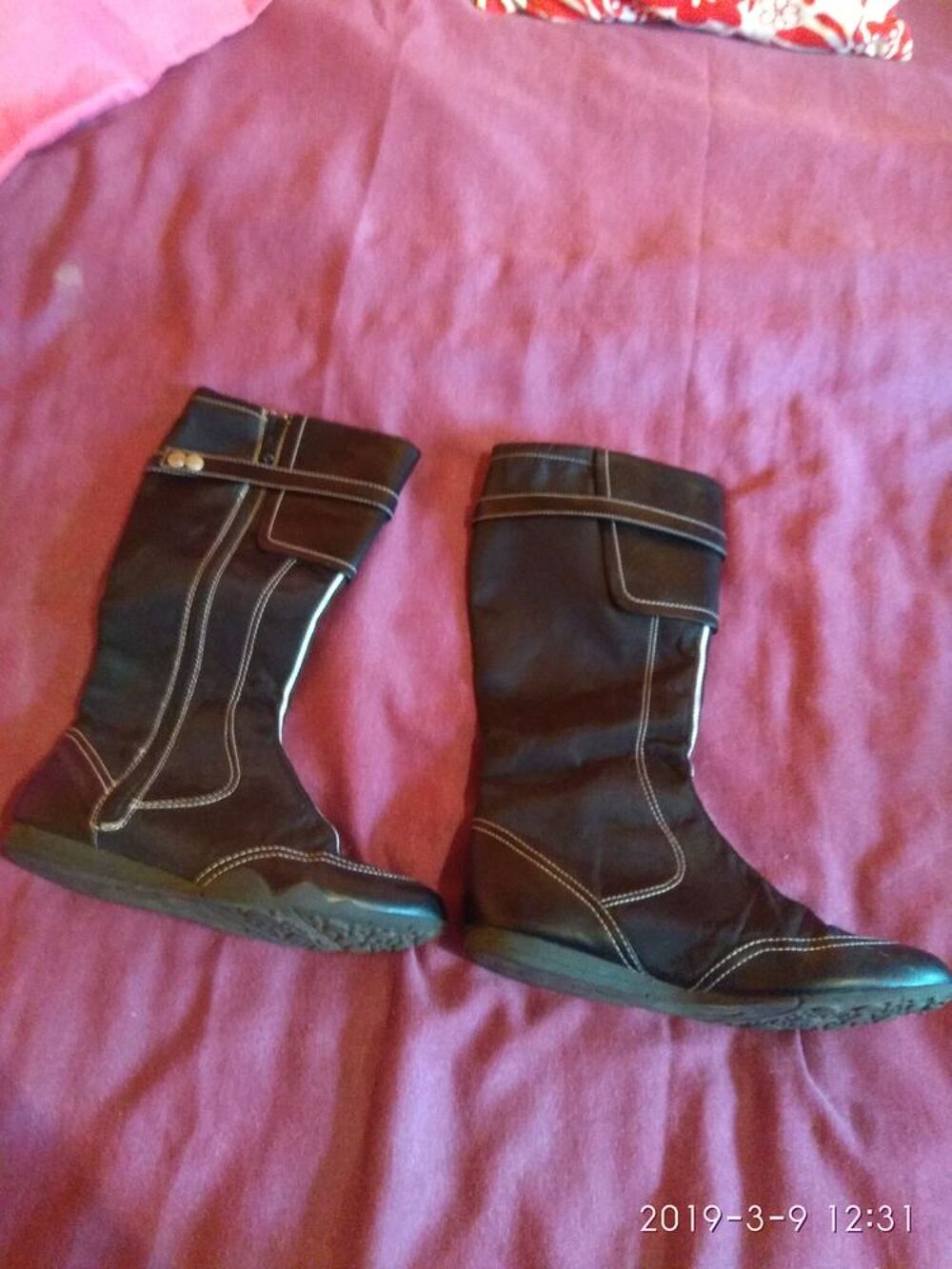 Bottes style moto Chaussures