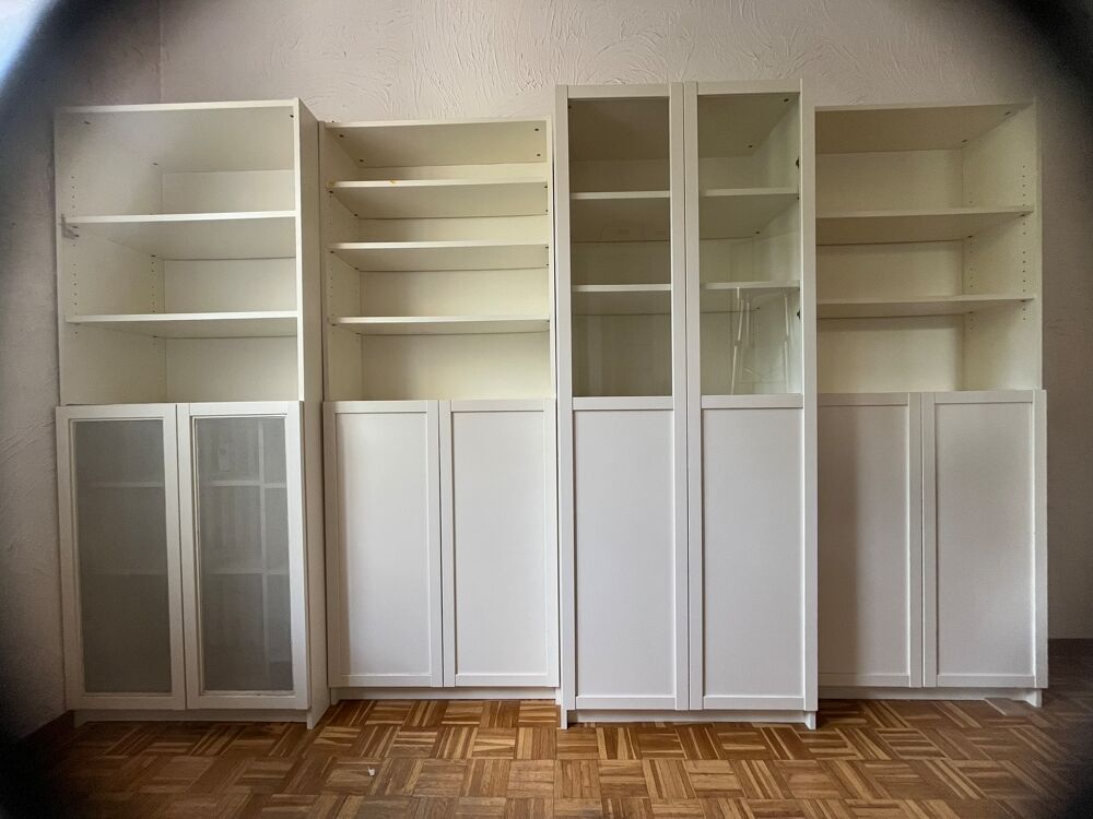 Lot de 4 biblioth&egrave;ques Ik&eacute;a BILLY Blanc Meubles