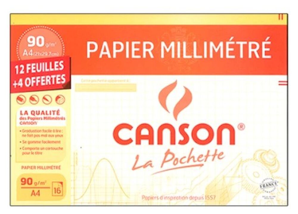 papier millim&eacute;tr&eacute; A4 90g/m&sup2; Jeux / jouets