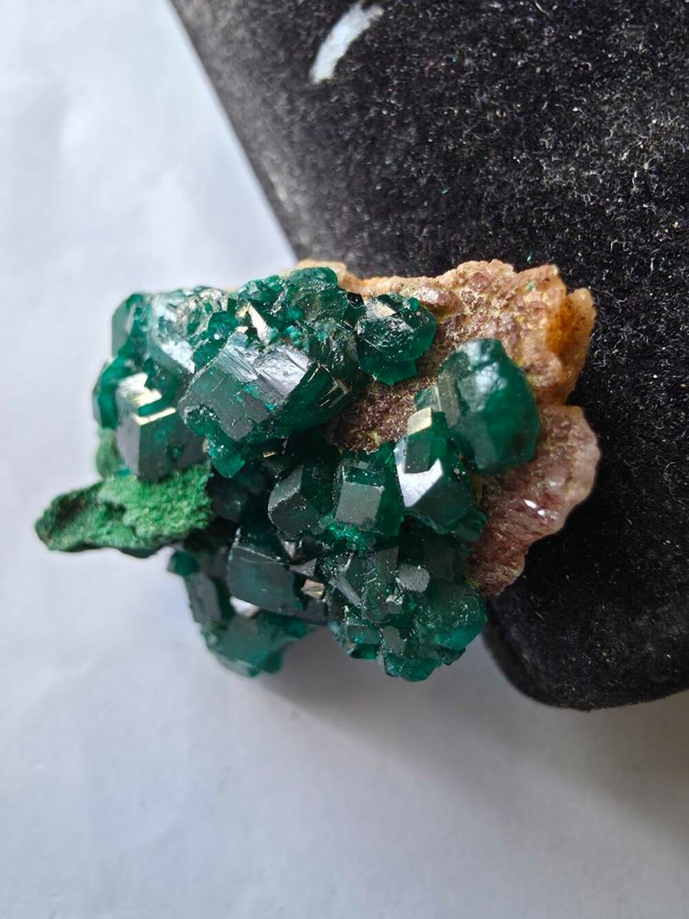 V&eacute;ritable Dioptase Vert Emeraude-Sp&eacute;cimen Rare 