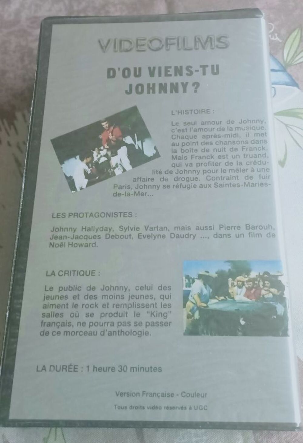 VHS Johnny Hallyday "d'o&ugrave; viens-tu Johnny" 