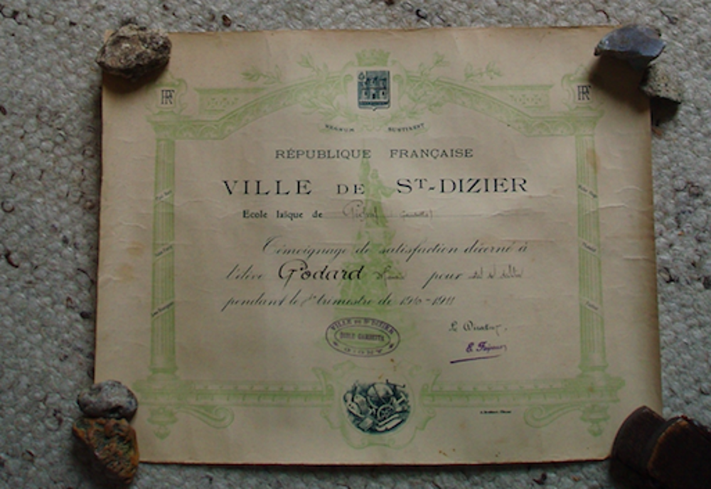 T&eacute;moignage de satisfaction 1910-1911 