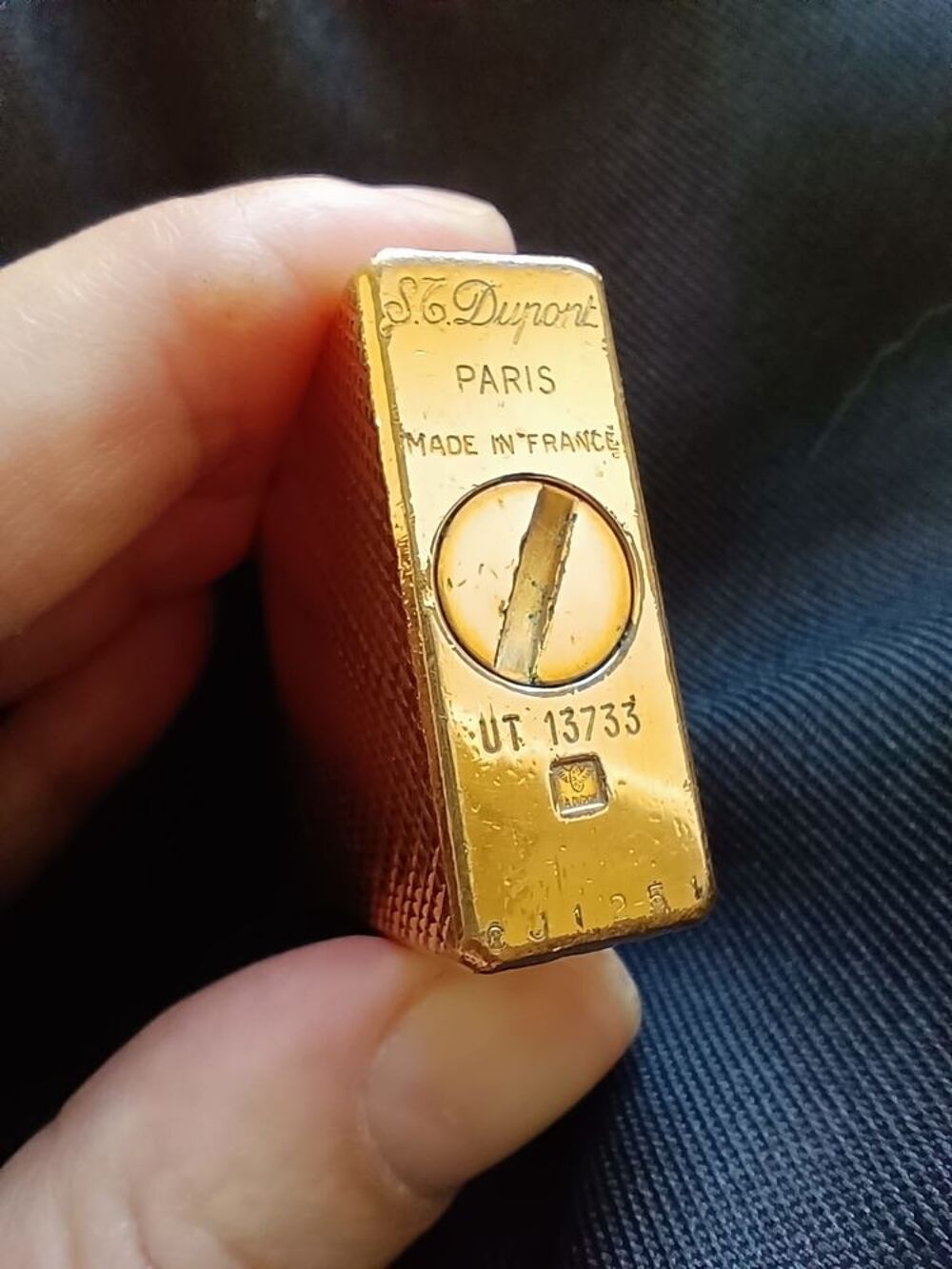 Joli Briquet Dupont Ligne 1 Plaqu&eacute; Or 