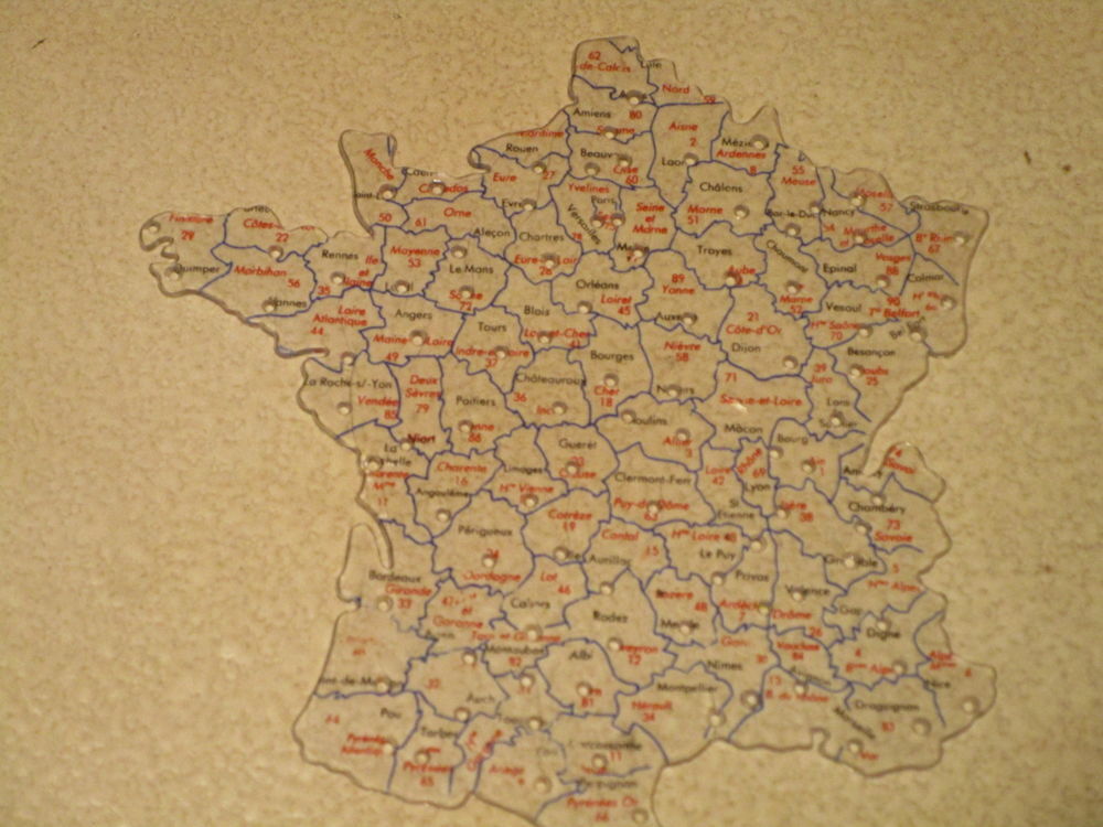 VIEILLE CARTE DE FRANCE 1980 D ECOLE"FLEUVE-DEPARTEMENT" 