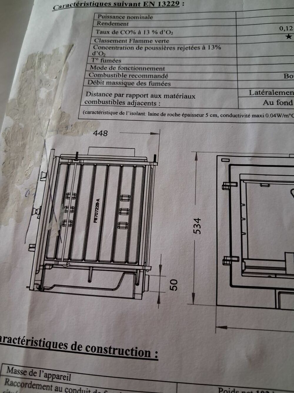 Insert foyer fonte neuf Bricolage