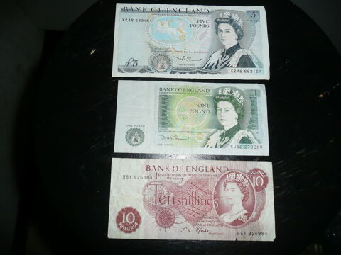 Lot de 3 billets Livres Anglaises 25 Bordeaux (33)