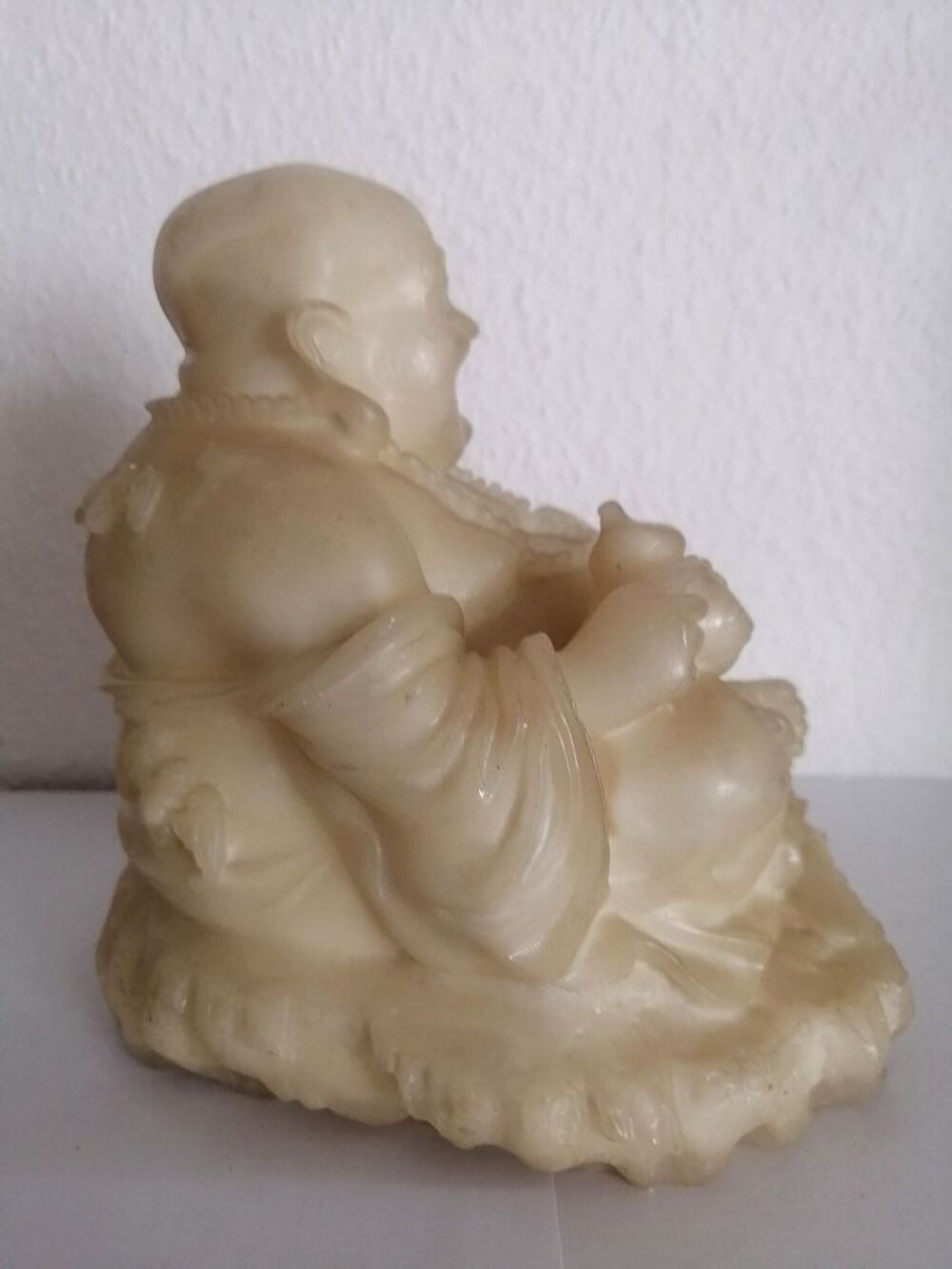Statuette Bouddha rieur en r&eacute;sine - 21 cm hauteur Décoration