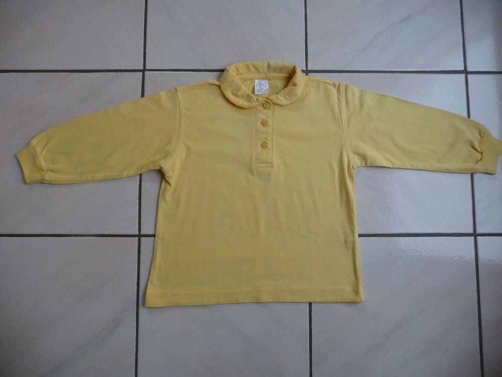 Polo jaune manches longues taille 4 ans Vtements enfants