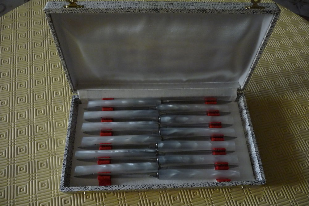 12 couteaux pour couverts en inox dans &eacute;crin Electroménager