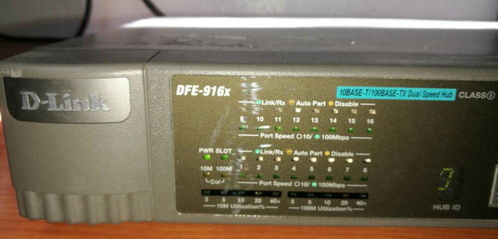 D-Link DFE-916X 16-port 10/100 Ethernet HUB Matériel informatique