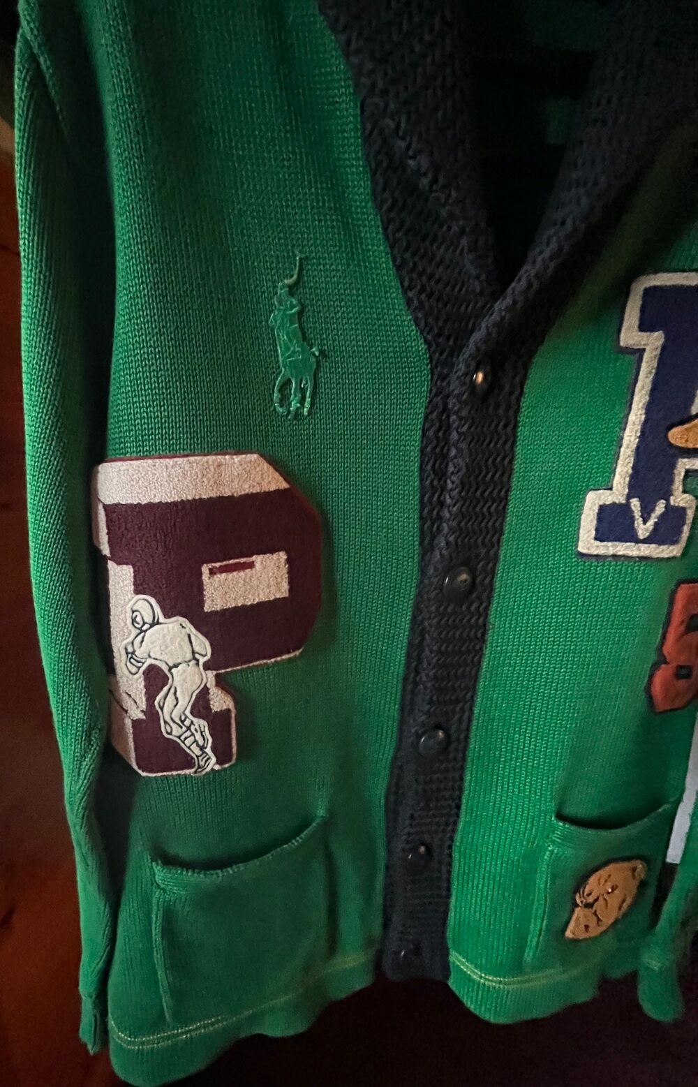 Pull - Veste - Cardigan Letterman en coton Polo Ralph Lauren Vtements