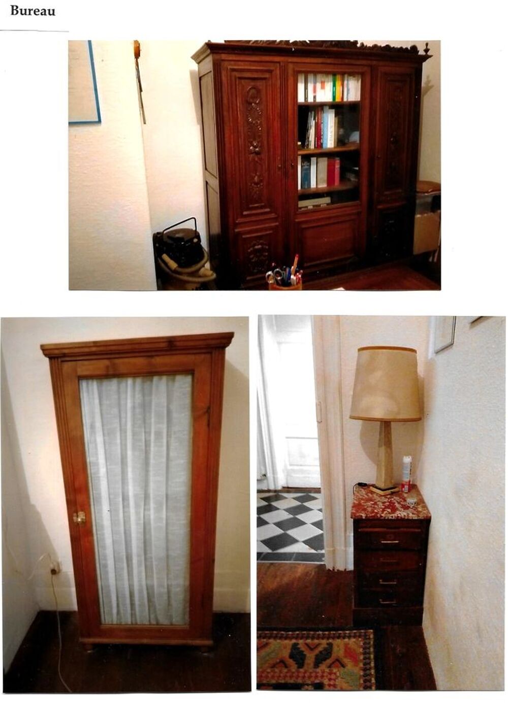 MEUBLES EN BOIS MASSIF D'UN BUREAU Meubles