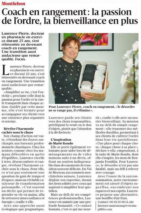 COACH EN RANGEMENT,AIDE AU TRI,DESENCOMBREMENT,ORGANISATION 0 25500 Montlebon