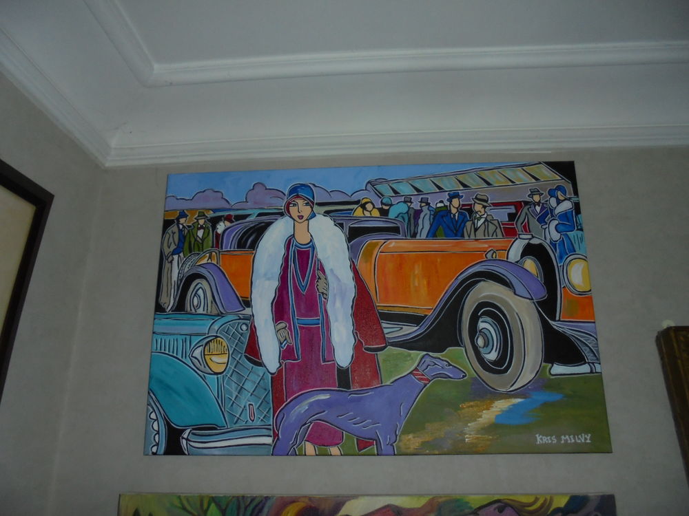 TABLEAU PEINTURE DE KRISS MILVY LA BELLE EPOQUE Décoration