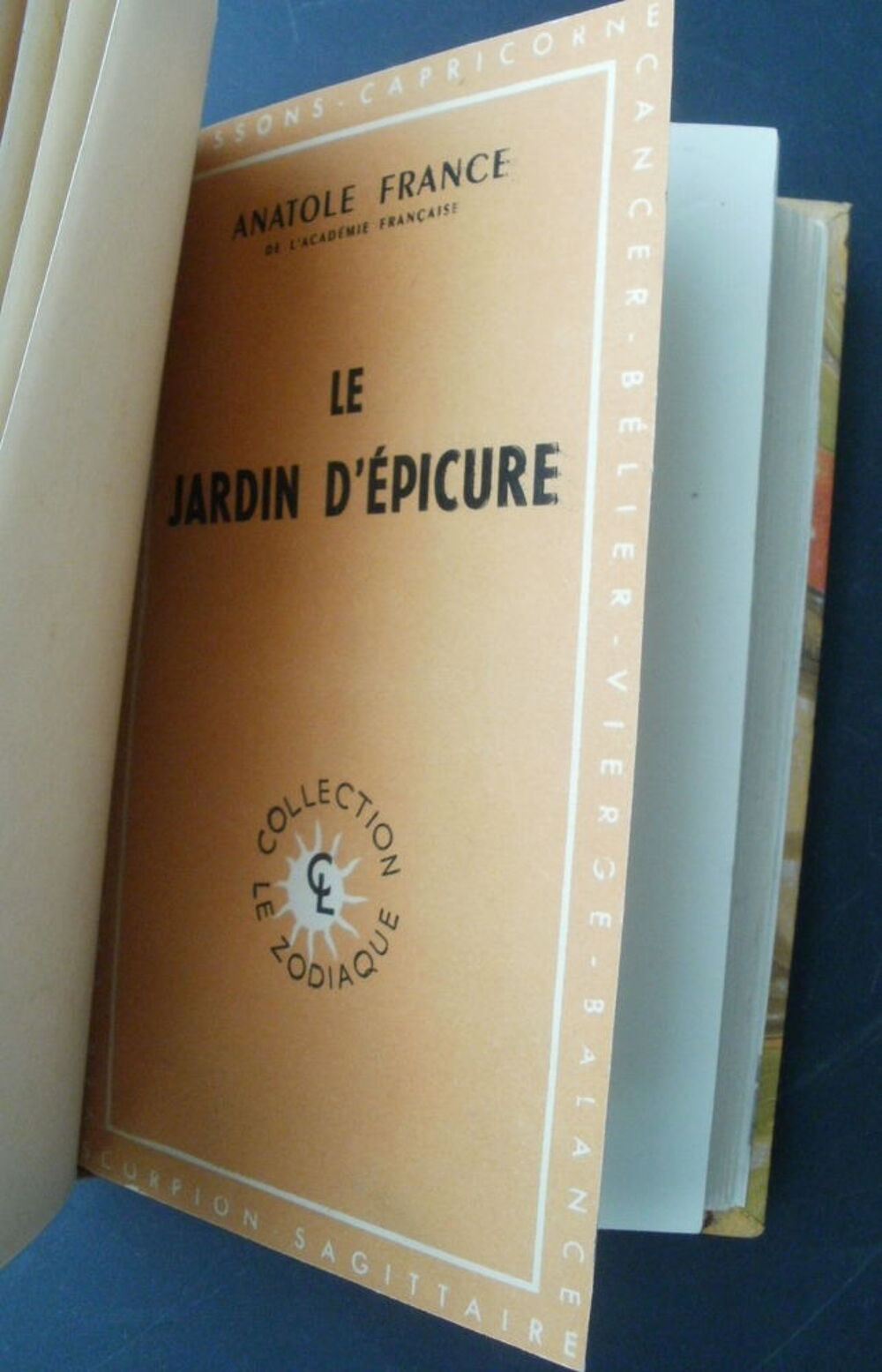 Anatole FRANCE le jardin d'Epicure - CALMANN LEVY - 1949 Livres et BD