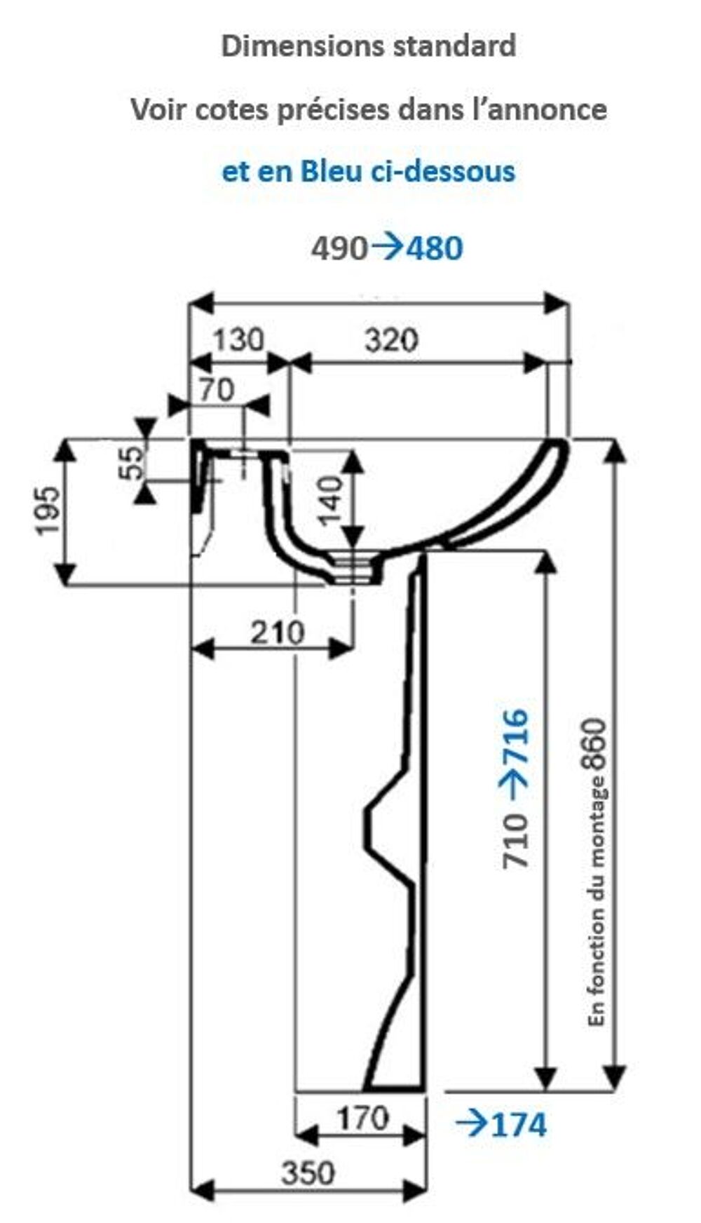 Lavabo ALLIA Prima + Colonne Sports