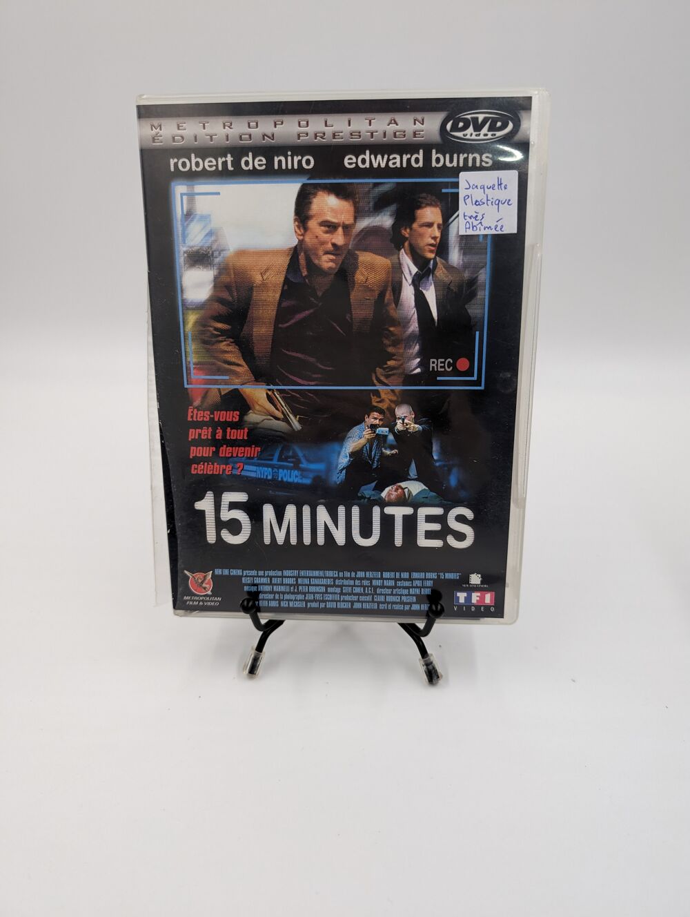 Film DVD 15 Minutes en boite jaquette plastique tr&egrave;s ab&icirc;m&eacute;e Photos/Video/TV
