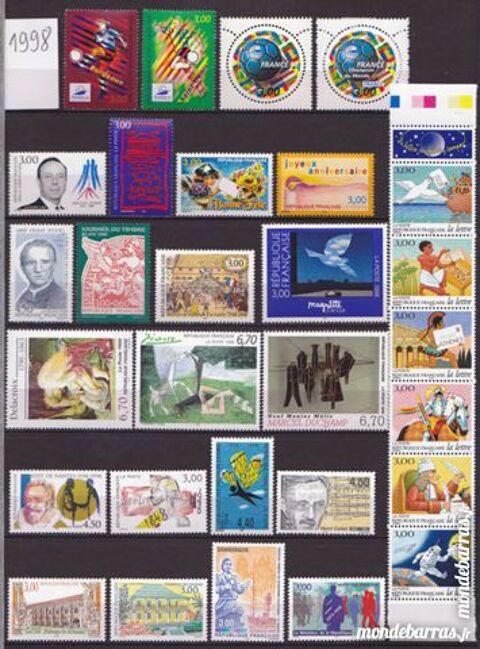France 1998 timbres poste neufs , Blocs , carnets 65 Joué-lès-Tours (37)