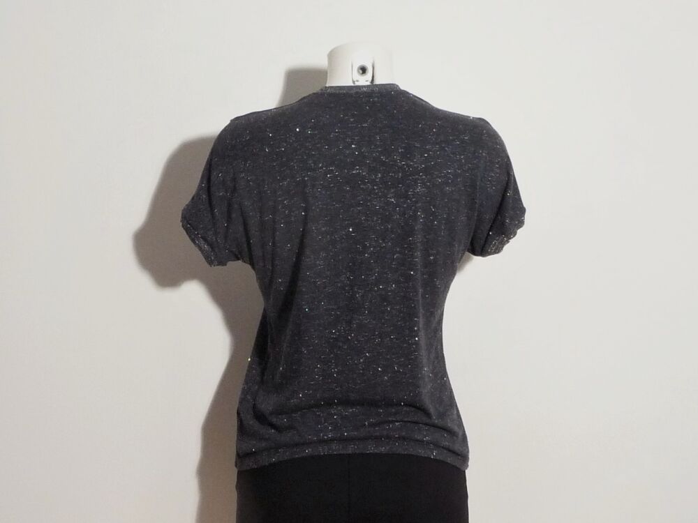 Top/ Tee Shirt Gris avec Fils Argent&eacute;- Taille 0- Monoprix Vêtements