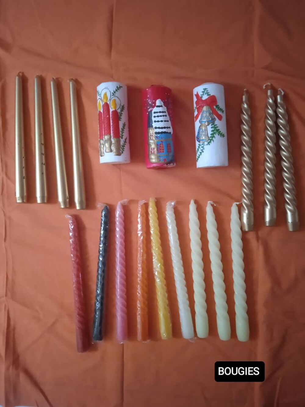 Bougies d&eacute;coratives pour f&ecirc;tes no&euml;l et jour l'an,c&eacute;l&eacute;bration D�coration