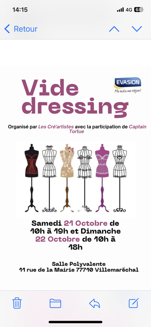Vide dressing 0 Villemar�chal (77)