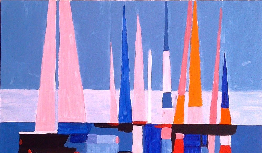Tableau marine " Le chant des voiles " Décoration