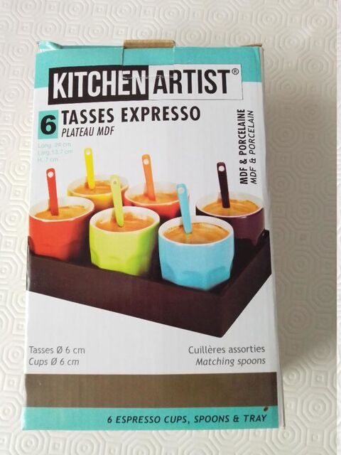 Lot de 6 tasses  caf colores Kitchen artist neuf 10 Aurillac (15)