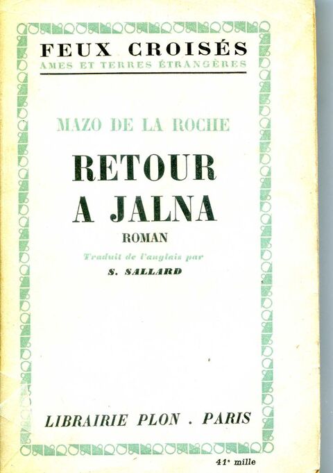 Retour à Jalna- Mazo de la Roche 4 Rennes (35)