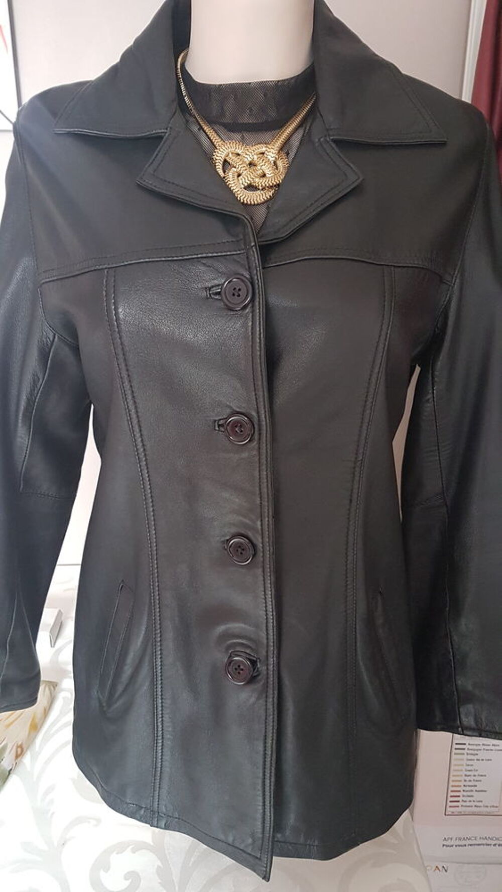 Veste 3/4 Femme 100% Cuir d'agneau Vêtements