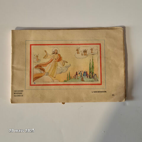 Les myst�res du Saint Rosaire, 25 pages d'un ancien livret 3 Saumur (49)