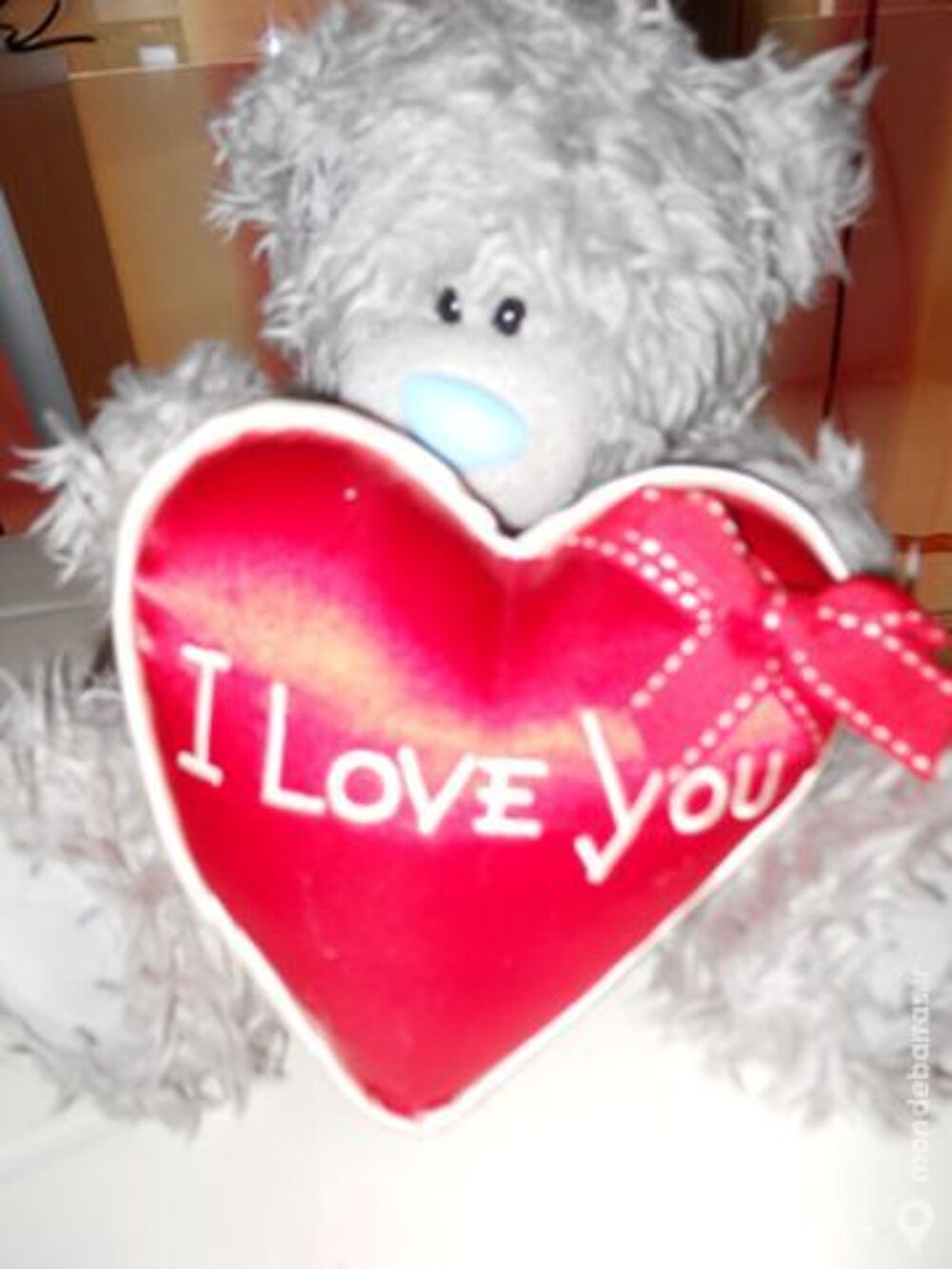 Joli petit ours avec coeur rouge I LOVE YOU NEUF Jeux / jouets