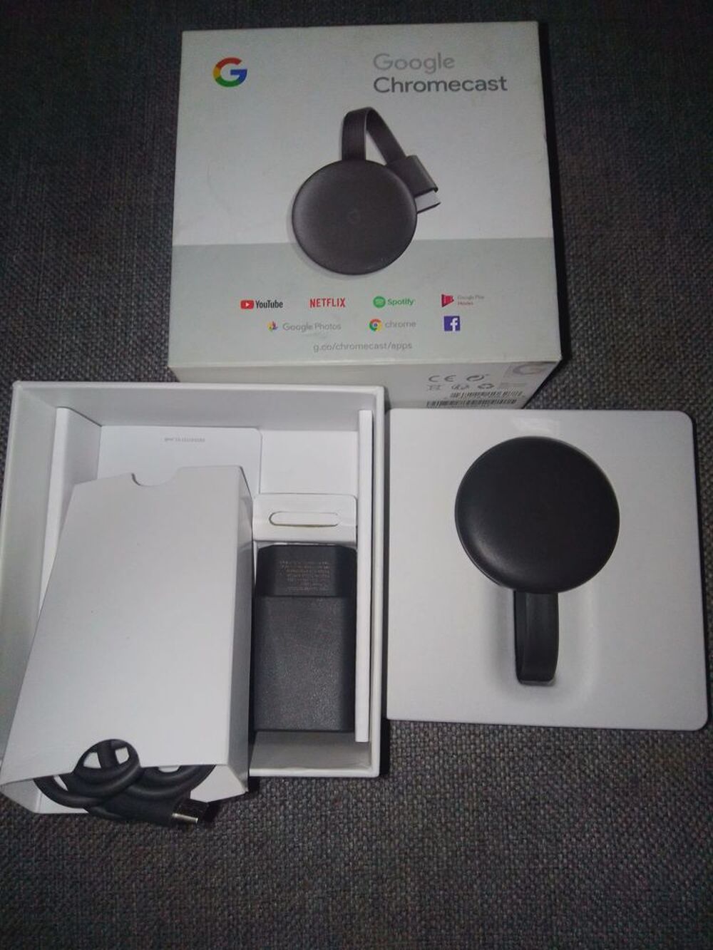 Google chromecast Ytube tv musique photo film ex..... Photos/Video/TV