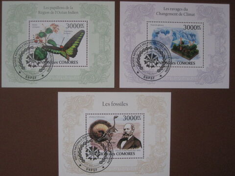 3 Blocs-feuillets UNION DES COMORES 4 Reims (51)