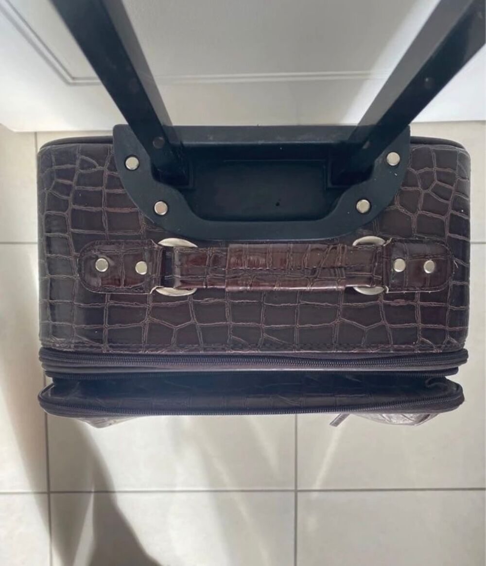 Ensemble bagages : Valise &agrave; roulettes et sac assorti en PVC Maroquinerie