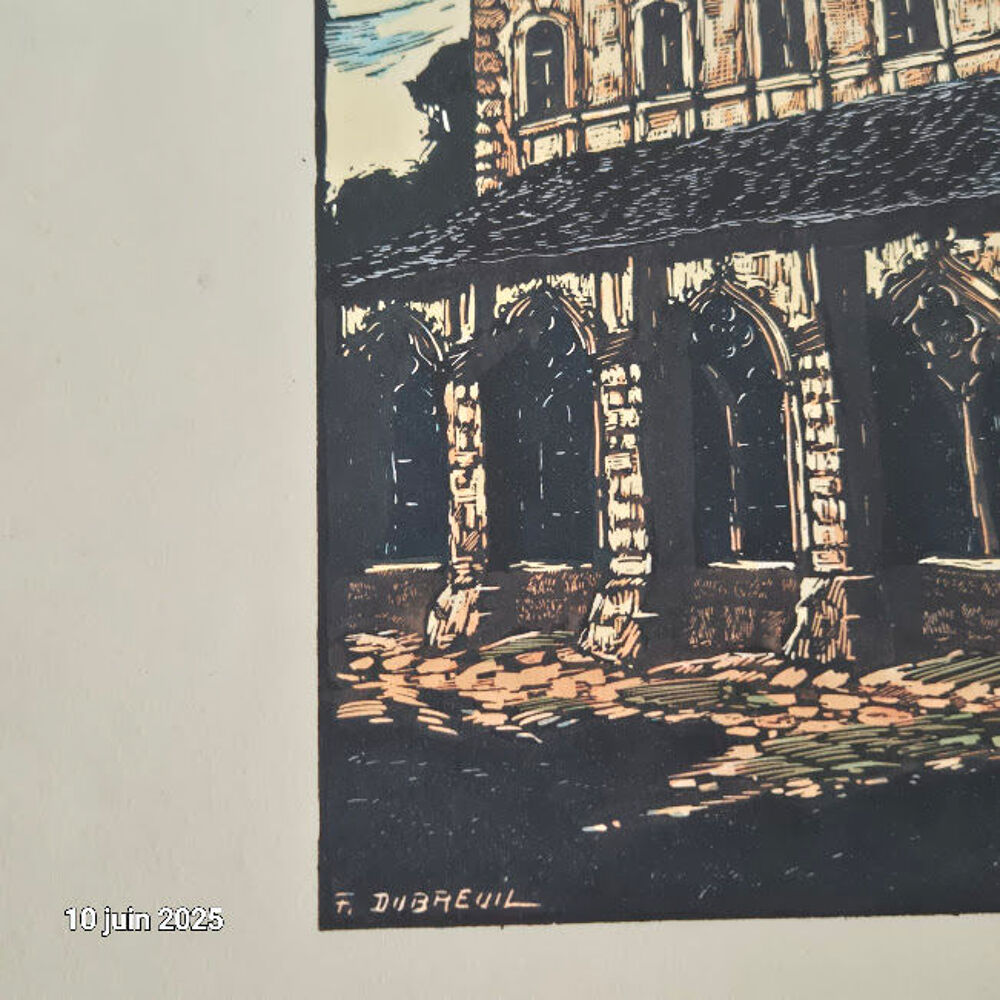Gravure sur bois dessin&eacute;e par Ferdinand Dubreuil. 1950, abb 