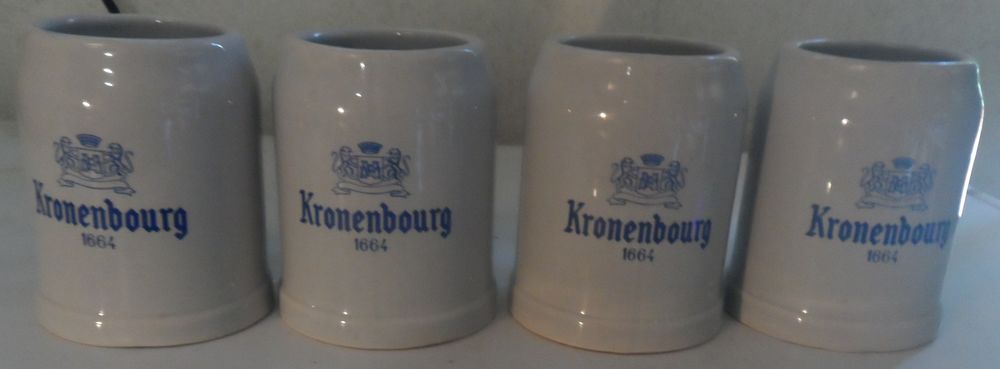 4 chopes neuves KRONENBOURG 1664 en fa&iuml;ence - collector
Cuisine