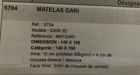 Matelas 140X190 neuf 175 La Rochelle (17)