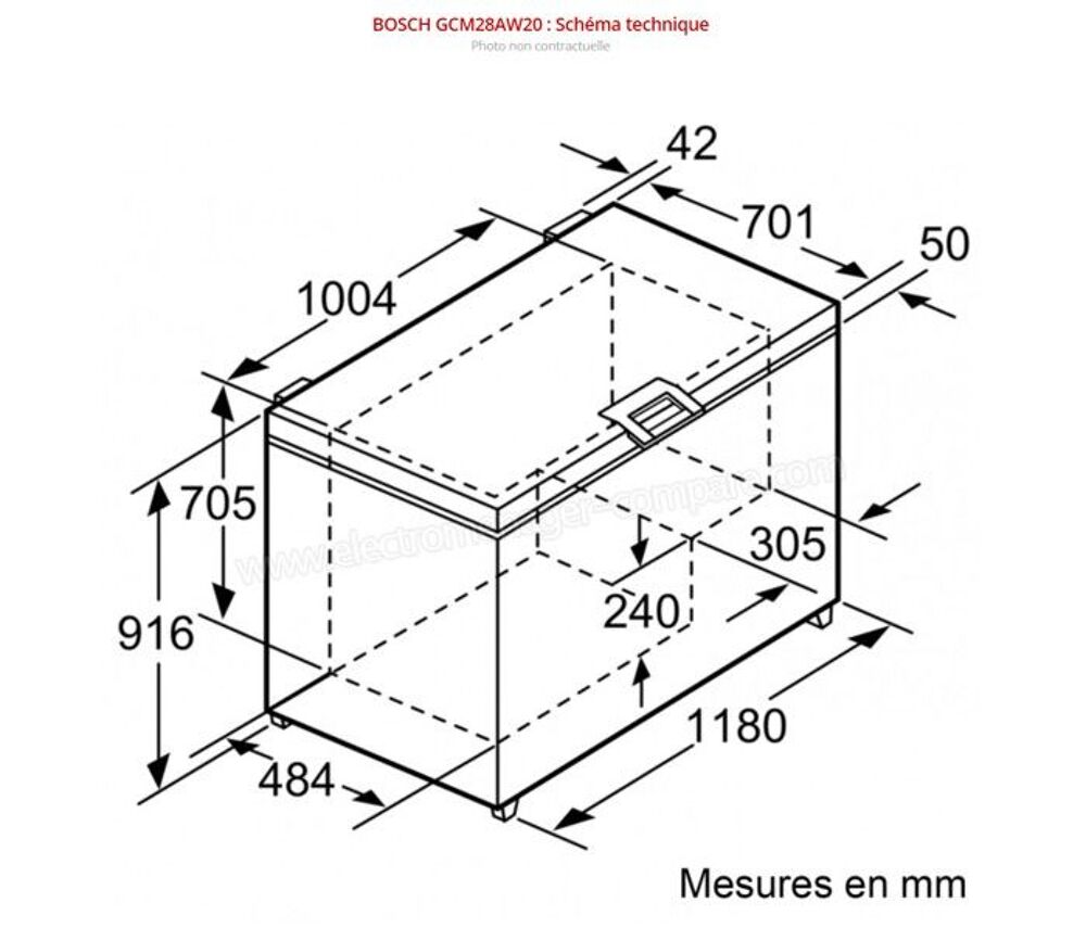 CONGELATEUR COFFRE BOSCH 315 Litres Electroménager