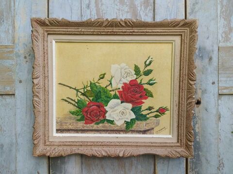 Tableau Bouquet de Fleurs Roses Sign� P. Calonne
60 Loches (37)