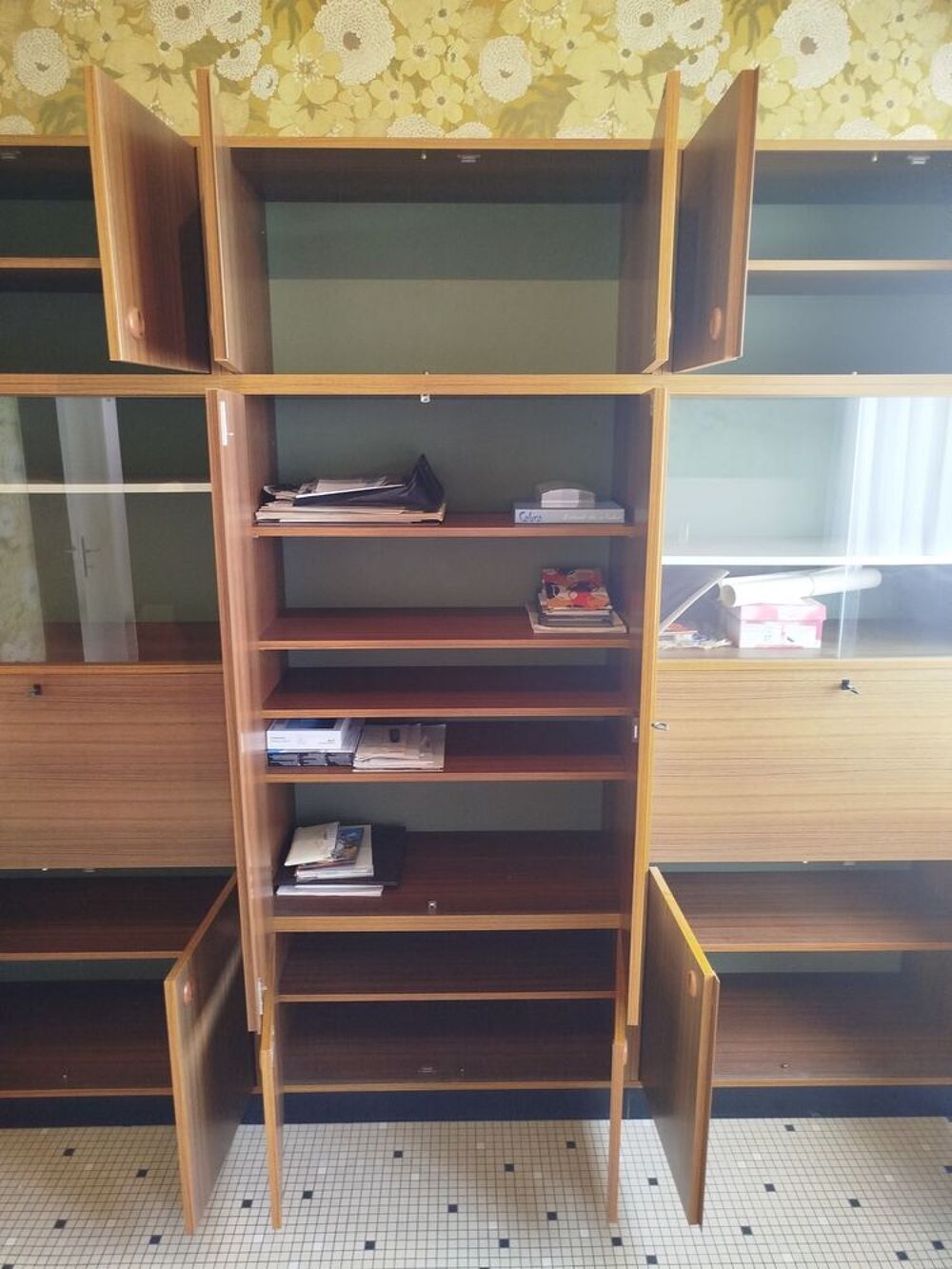 Modules meubles + chaises bureaux Vintage ann&eacute;es 70 (TBE) Meubles