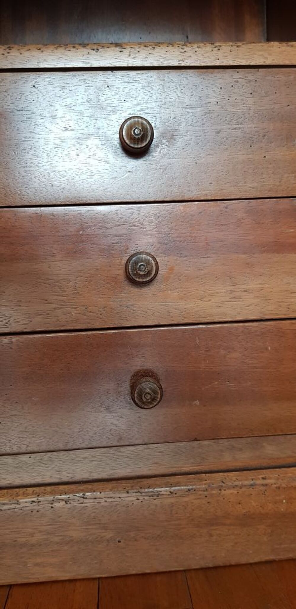 Meuble chiffonnier 3 tiroirs et 1 niche en bois style Louis Meubles
