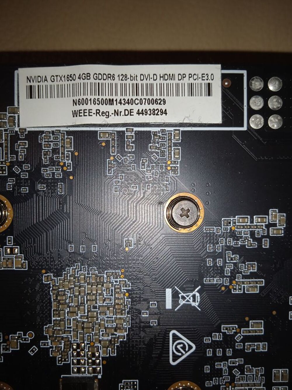 Carte graphique NVIDIA GTX 1650 4 Gb Matériel informatique