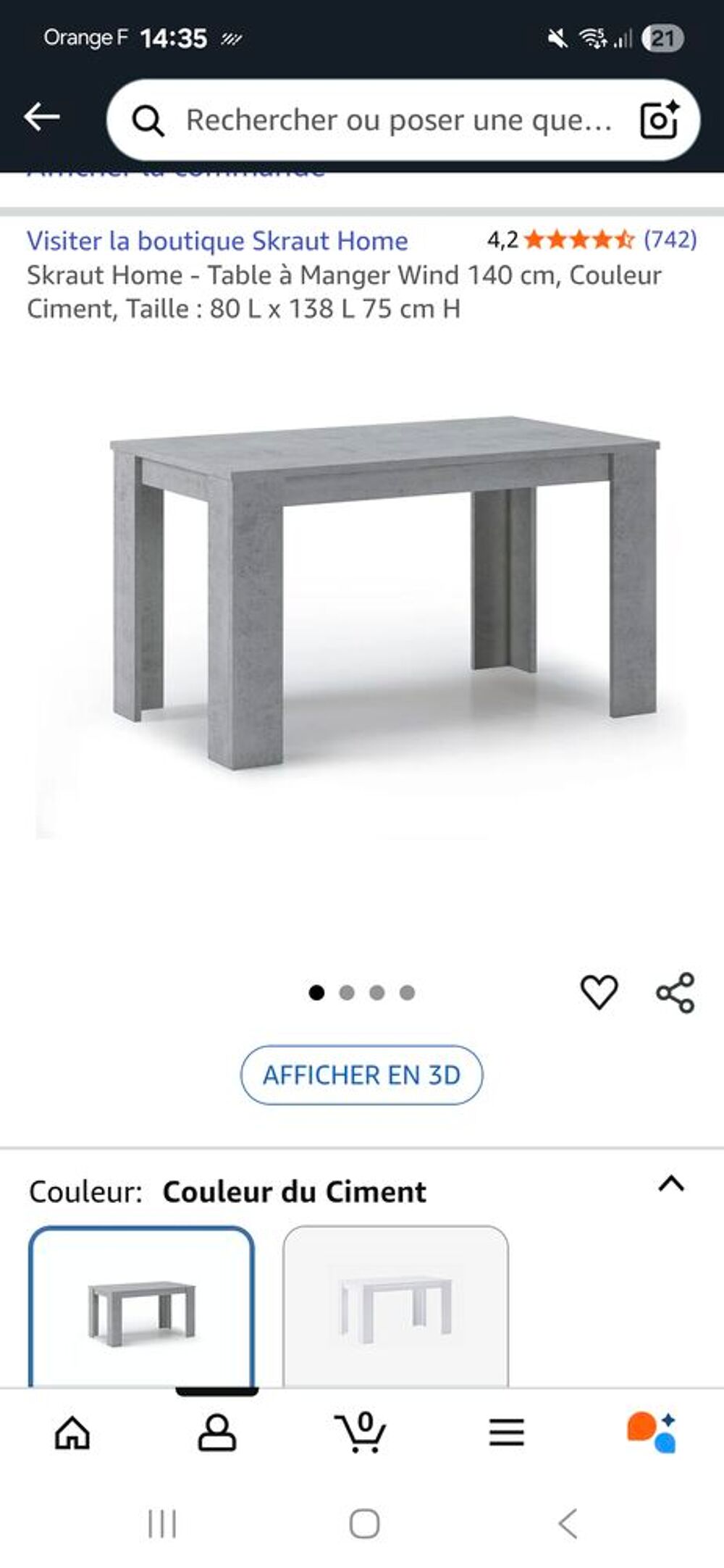Table 140cm Meubles