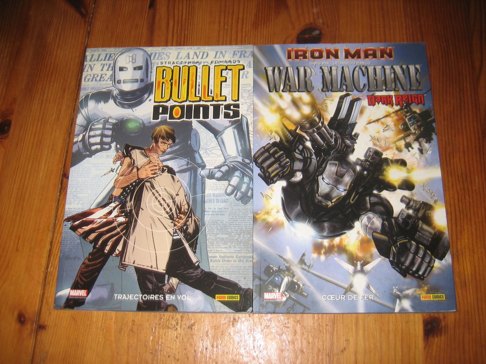lot 2 comics 100% marvel IRON MAN WAR MACHINE + BULLET POINTS (what if) PANINI Livres et BD