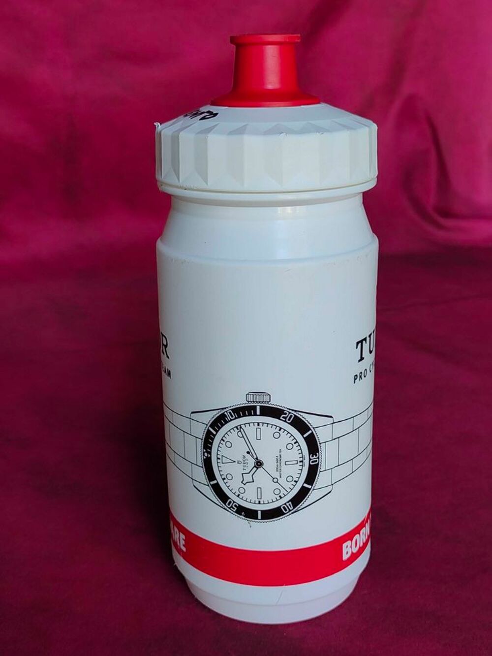 Bidon du tour de france Tudor bouchon blanc hauteur 19 cm 