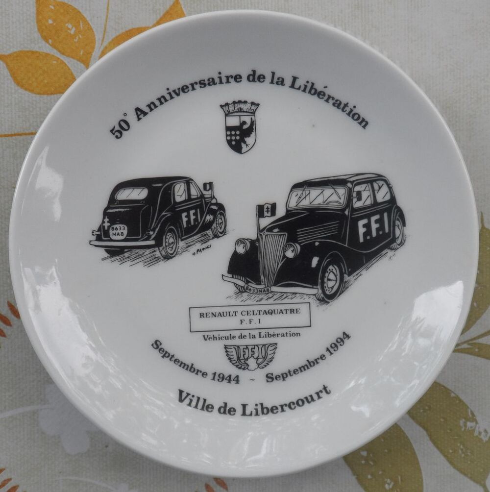 ASSIETTE VINTAGE 50e ANNIVERSAIRE DE LA LIBERATION 1944-1994 Décoration