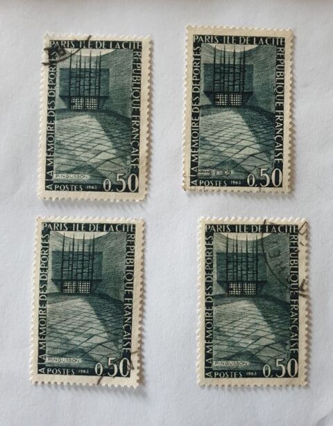 Timbre france A la m�moire des d�port�s 0,50F oblit�r� ( 196 0 Marseille 9 (13)